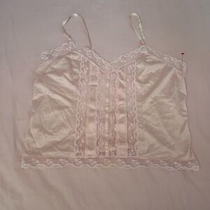 Vintage Lace Trim Pink Camisole